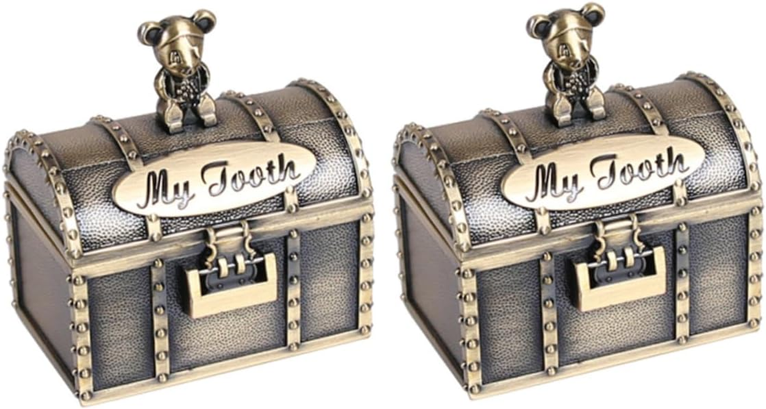 2Pcs Milestone Keepsake Box Tooth Storage for Boys and Girls Essential for Christmas Birthday image number 4