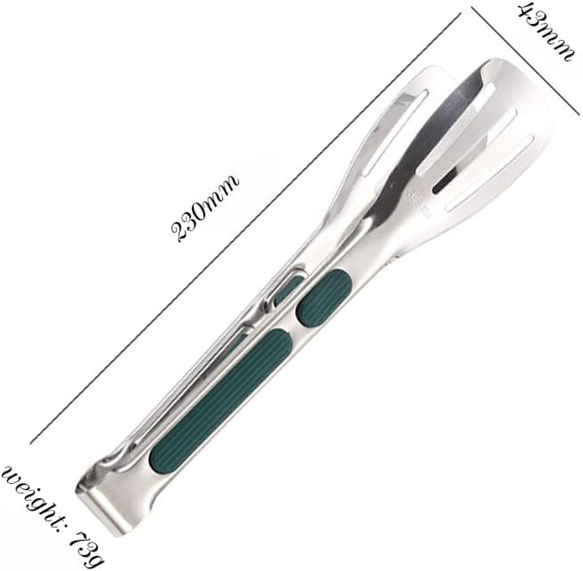 Kitchen Tongs - 23 Cm 9 Inch，304 Premium Stainless Steel Ice Sugar Tongs，Heavy Duty Food Clamps，Heat Resistant and Non-Slip Handle，Serving for Cooking Sweets Cake Wedding Party Salad and Barbecue image number 2