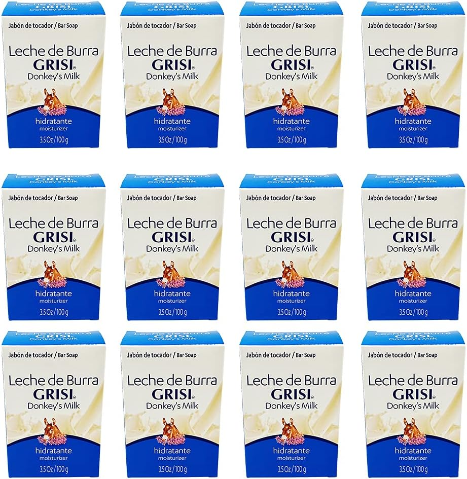 12Pk - Donkey'S Milk Soap - Jabon Leche De Burra - Grisi (103.5Ml X 12 Units)