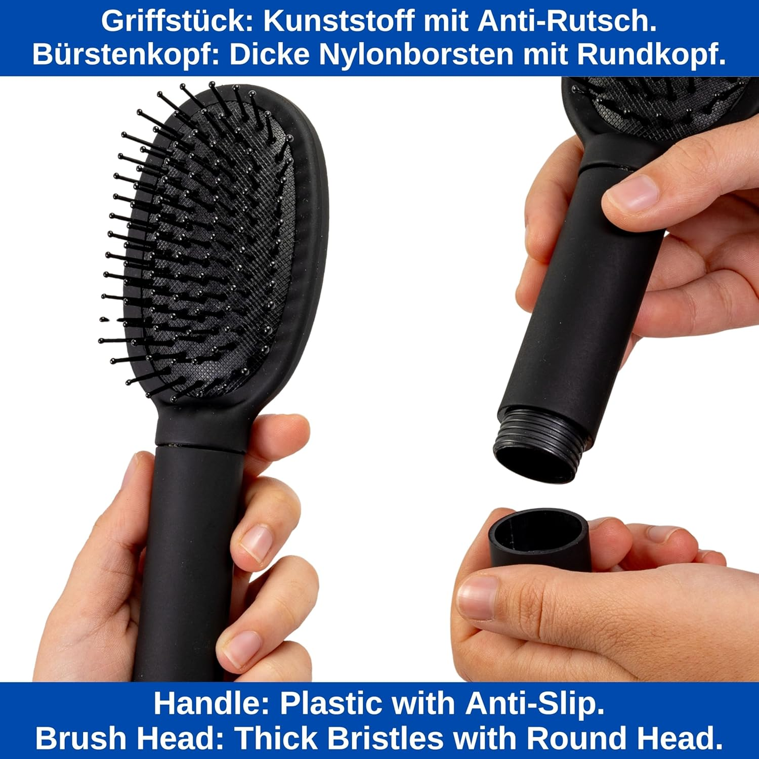 Hair Brush with Secret Compartment, 1 Set, Secret Hiding Place in Brush Handle, Secure Closure, Valuables Hideout, Secret Hiding Place for Money, Beach Money Hiding, Secret Banknote Storage image number 6