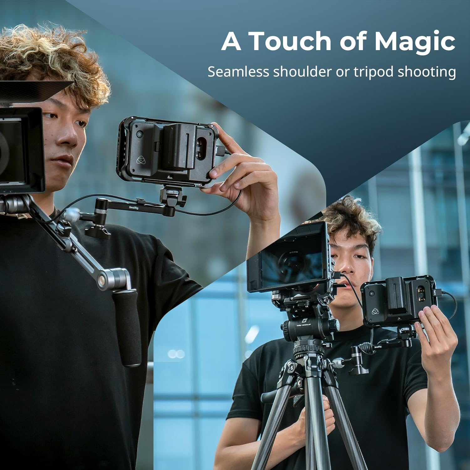 Smallrig Magic Arm with 360&deg; Ball Head & Damping Arm, Monitor Mounts Designed for Shoulder or Tripod Shooting, Built-In Cable Organizer, 2.0Kg (4.4Lb) Load, 145Mm (5.7") Length 5141