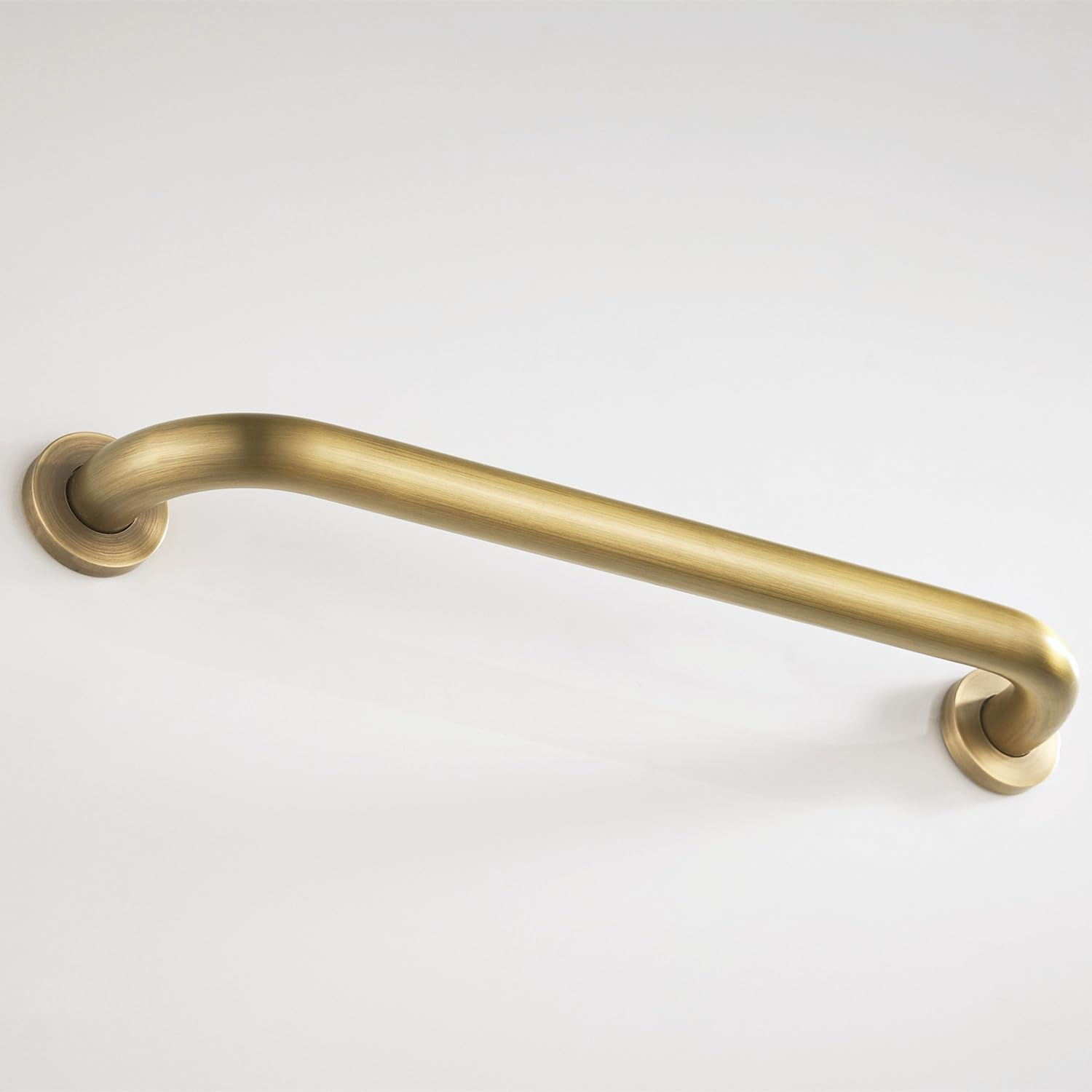 Antique Brass Shower Grab Bar, Vintage Gold Bathroom Handrail with Concealed Screws for Wall, Toilet and Bath Safty Bar for Elderly or Handicapped, 12 Inch image number 2