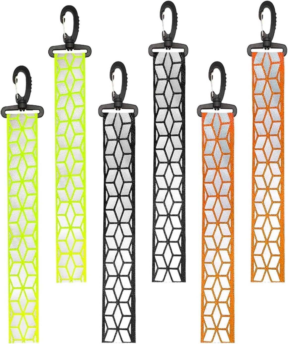 TOYSS 6Pcs Reflective Safety Keychains, Reflective Pendants, Safety Reflector Tags, Keyrings image number 6