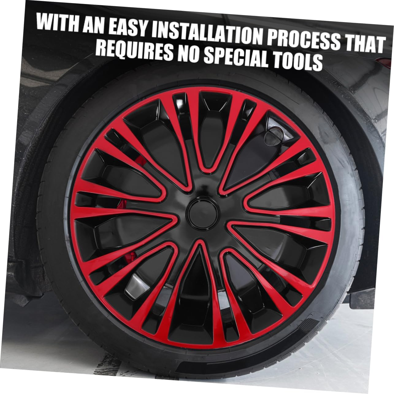 Anneome Car Hubcap Decoration Decorative Wheel Hub Covers Automotive Accessory for Car Exterior Decoration