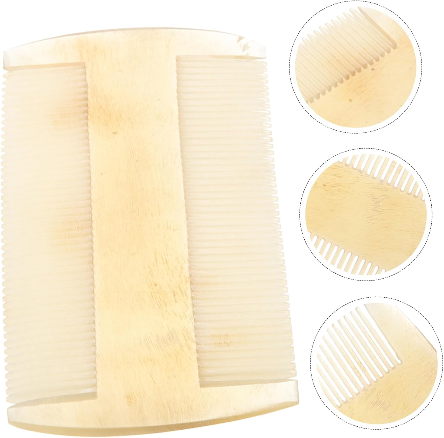 HAKIDZEL Massage Comb for Home Scalp Massager Combs Sheep Horn Double-Sided Hair Styling image number 4