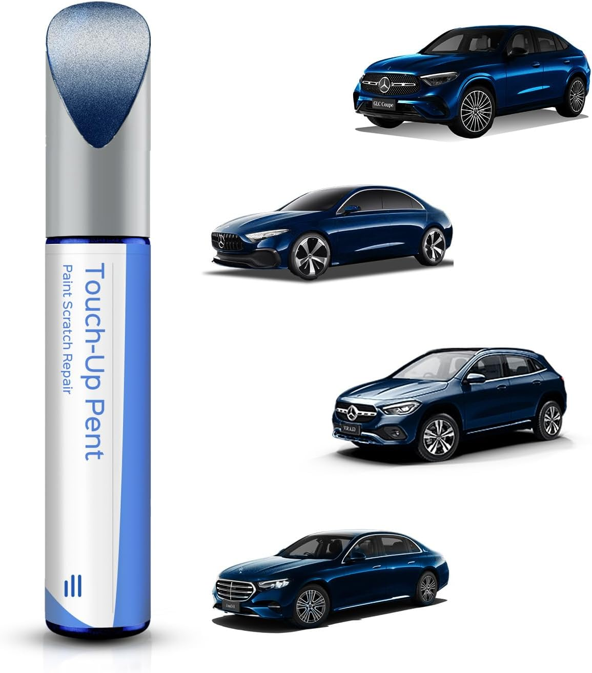 PARTS4EV 992/7992 Selenite Grey Metallic Touch up Paint for Mercedes-Benz C/E/G/S/SL/CLS/GLC/GLE/GLS/SLC/2016 SLK Series - Exact Match - Scratch & Chip Repair