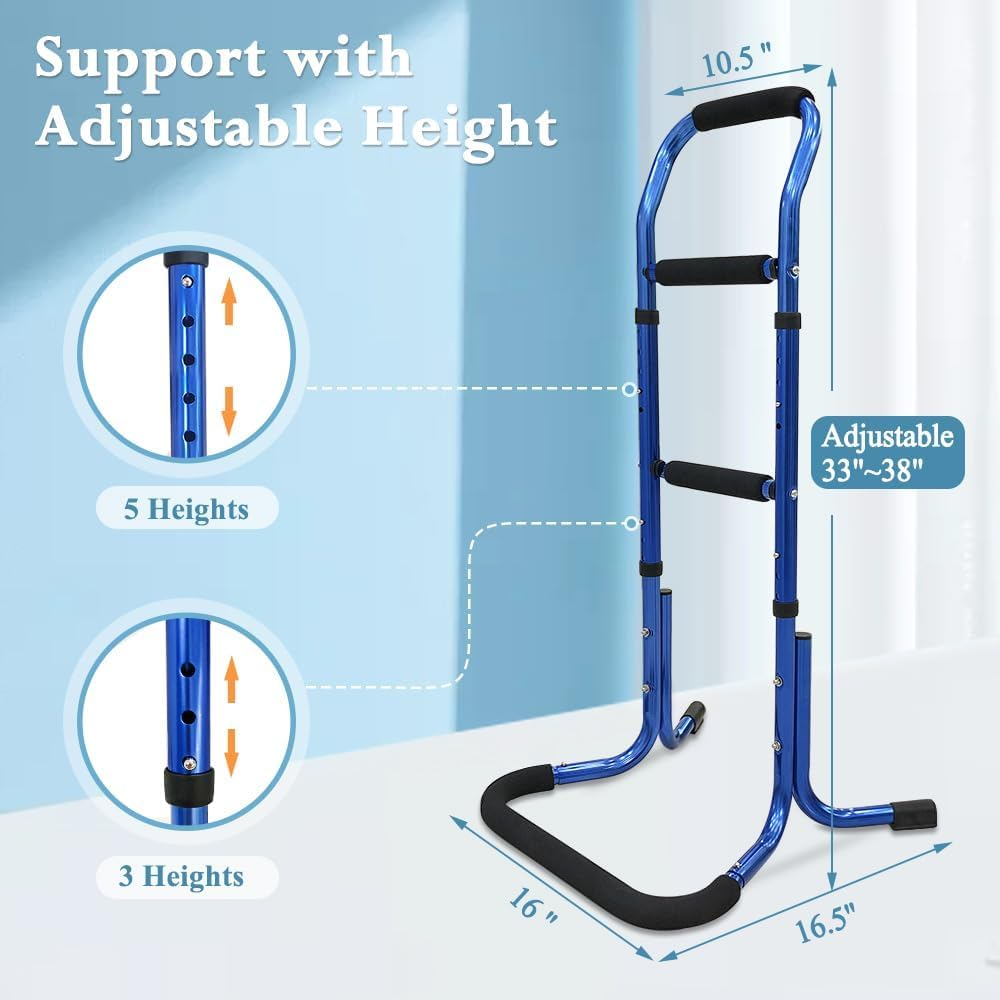 Stand Assist Aid for Elderly Chair Lift Devices for Seniors Standing Supports Bed Rails Sit to Stand Lift Adults Walking Assistance Portable Patient Mobility Aids for Couch, Recliner Chair (Blue) image number 2