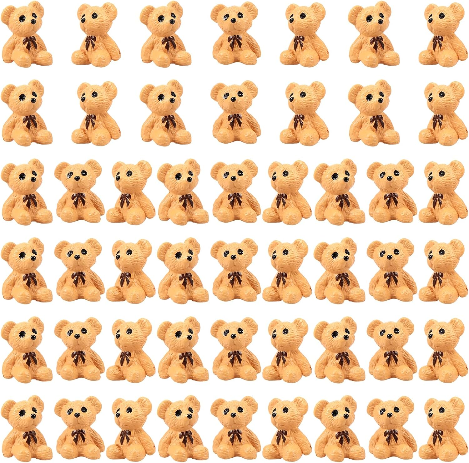 50 PCS Mini Resin Animal Figurines Tiny Bears Small Animal Figurines Perfect for Fairy Gardens, Plant Decorations, and Car Accessories image number 1