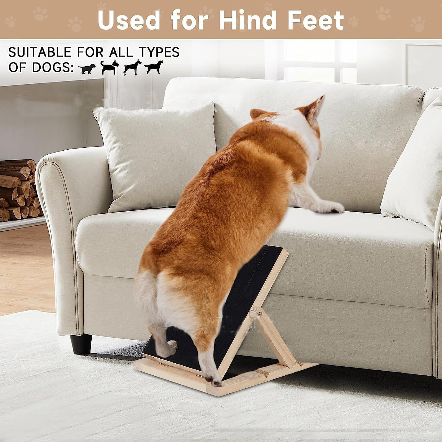 Songholee Pet Nail Board, Dog Scratch Pad, Dog Nail File Toy with Treat Box, Dog Nail File, Adjustable Dog Scratching Plate, Dog Paw Repair Board, for Small to Medium-Sized Dogs