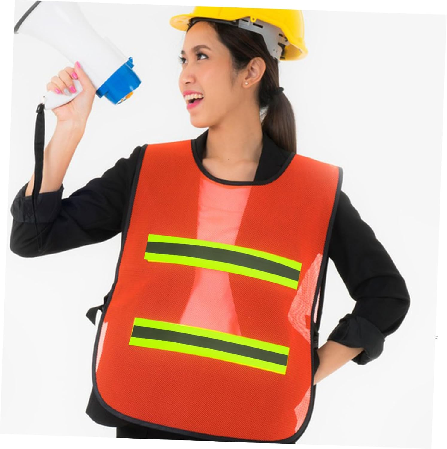 High Visibility Fluorescent Reflective Safety Tape 1.96 X 0.79 Fabric Caution Warning Strips 16.4 Roll for Night Outdoor Use and Bicycle Visibility image number 1