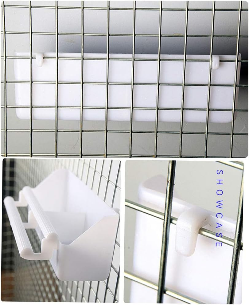 [2 Pack] Seneme Bird Water Dispenser for Cage, Bird Food Feeder for Cage, Bird Food Bowl Cups, Bird Waterer Food Feeder, Birds Dispenser Feeder, Hanging Food Feeder for Cage with 1 Feeder Accessories image number 1