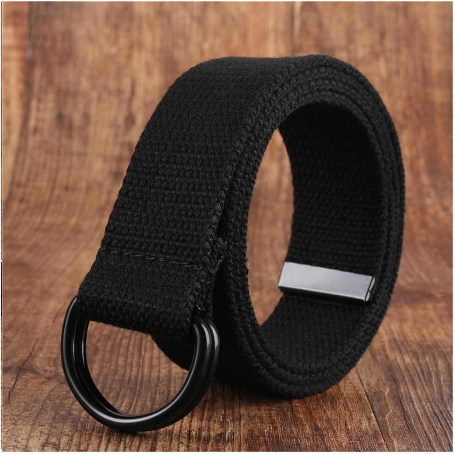2 Pack Belts for Men,Mens Canvas Belt, Adjustable Fabric Holeles,Suitable for Leisure and Travel image number 6