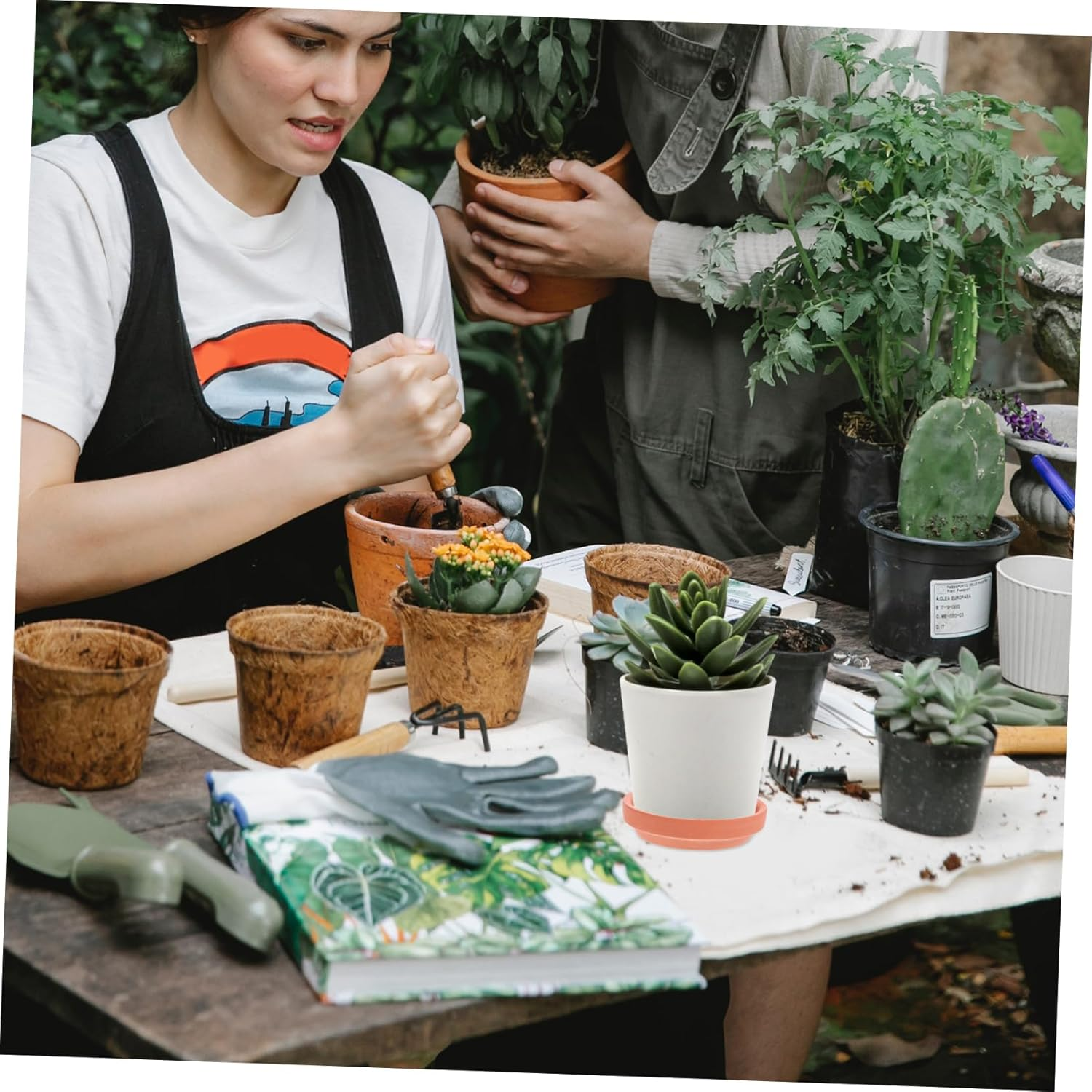 ORFOFE 6Pcs Pottery Plant Saucer Drip Tray for Potted Plants Water Catcher for Indoor and Outdoor Gardening Versatile and Stylish Flower Pot Base image number 1