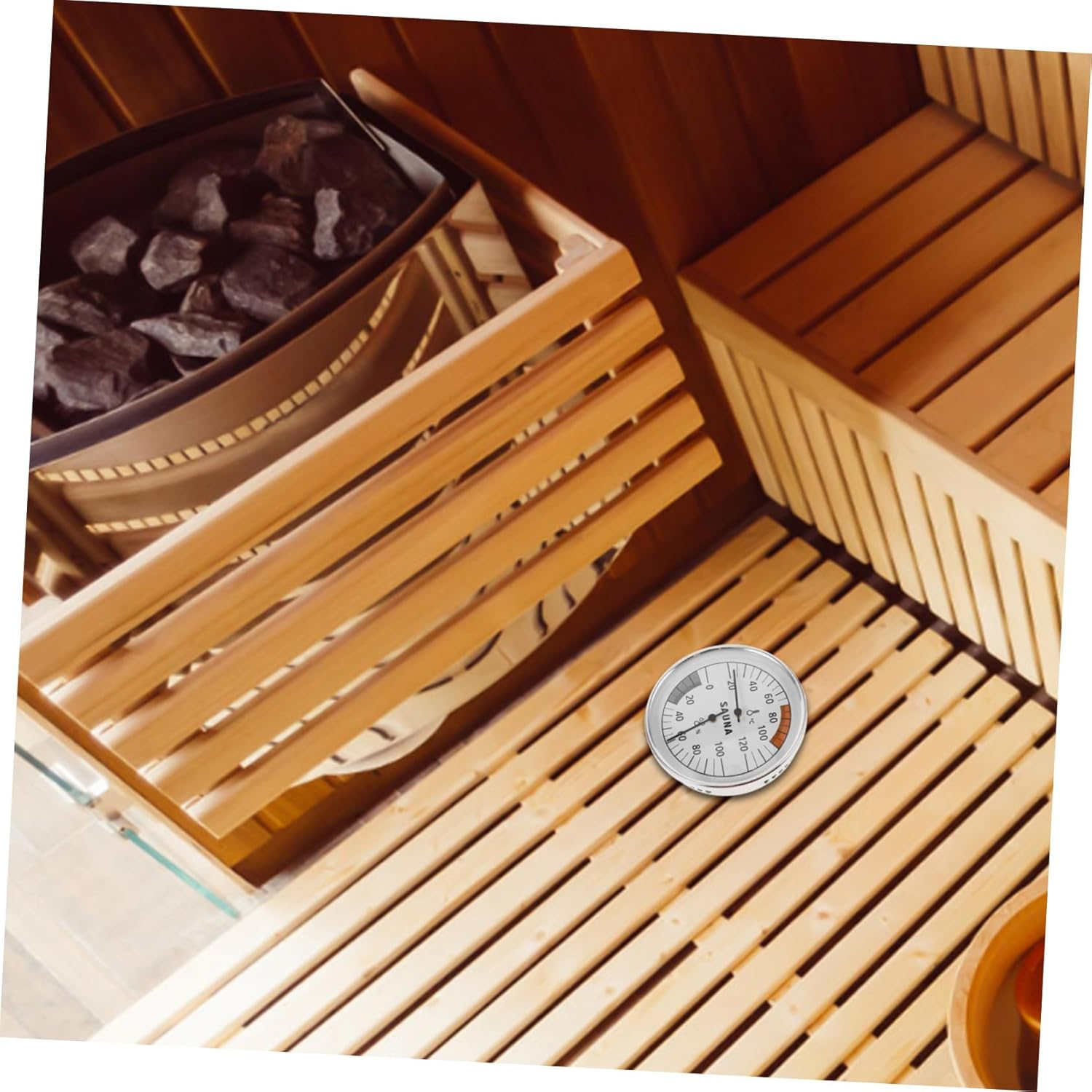 Sauna Thermometer Wall-Mounted Hygrothermograph with High-Precision Sensor for Indoor Outdoor Use Multifunctional Temperature and Humidity Monitor Suitable for Sauna Nursery Garden image number 5