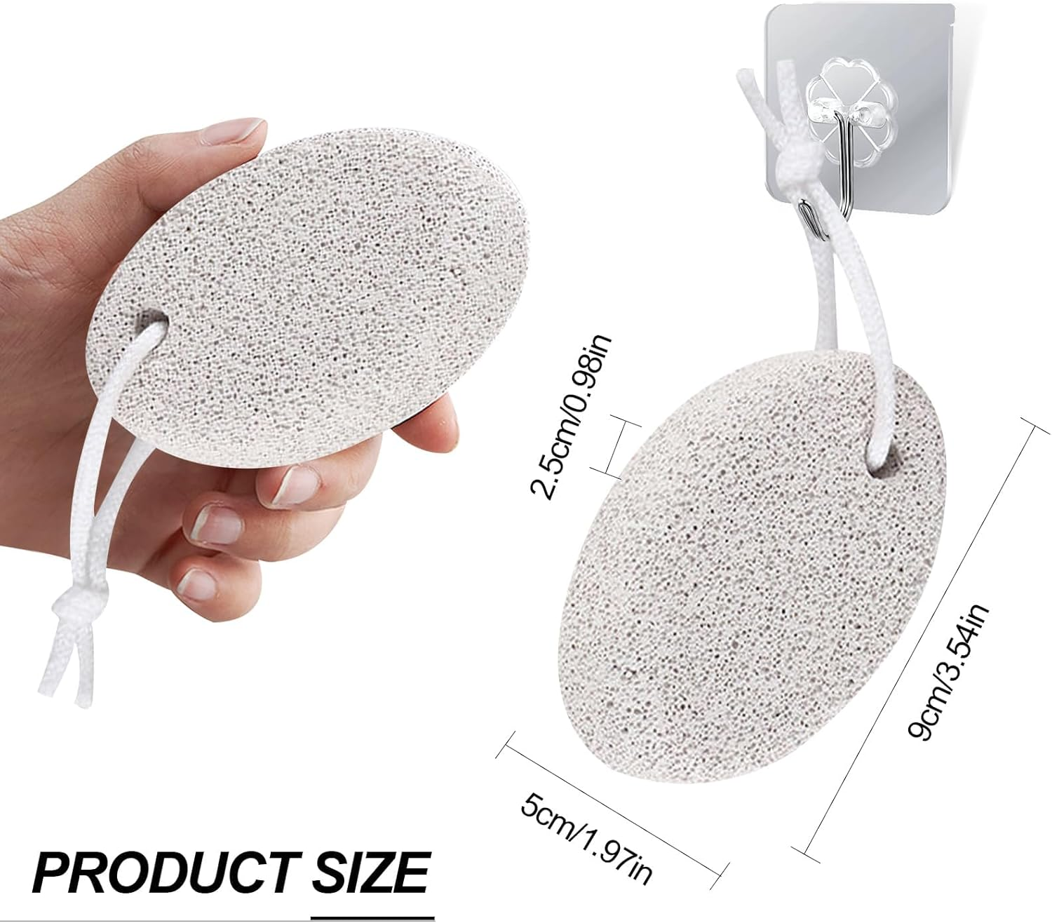 Vervesourced 2PCS Natural Pumice Stone for Feet, Vervesourced Lava Pedicure Tools Hard Skin Callus Remover for Men/Women Feet and Hands - Natural Foot File Exfoliation to Remove Dead Skin image number 4