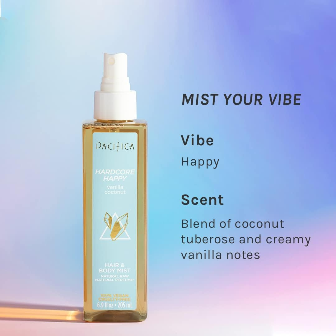 Pacifica Hardcore Happy Hair and Body Mist - Vanilla Coconut for Women 6.9 Oz Body Mist image number 1