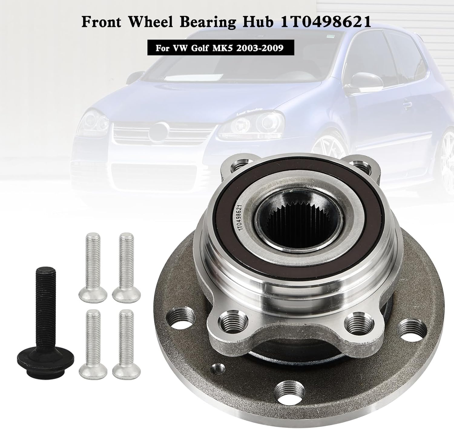 Artudatech Front Wheel Bearing Hub 1T0498621 for V-W Golf MK5 2003-2009 image number 6