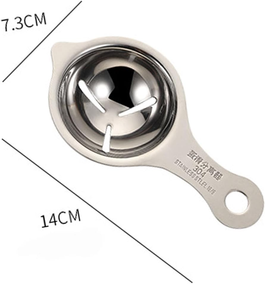 Egg Separator Egg Yolk 2 PCS, Stainless Steel Egg Yolk White Filter image number 6