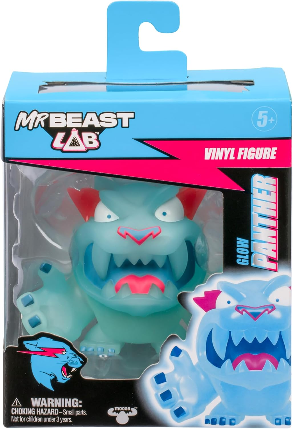 Mrbeast Lab Collectible Vinyl Figures Glow Panther, 3.5"/8.8Cm Tall, Packaged in a Premium Display Box. 3 to Collect, Classic Panther, Hyper Panther, Glow Panther image number 4