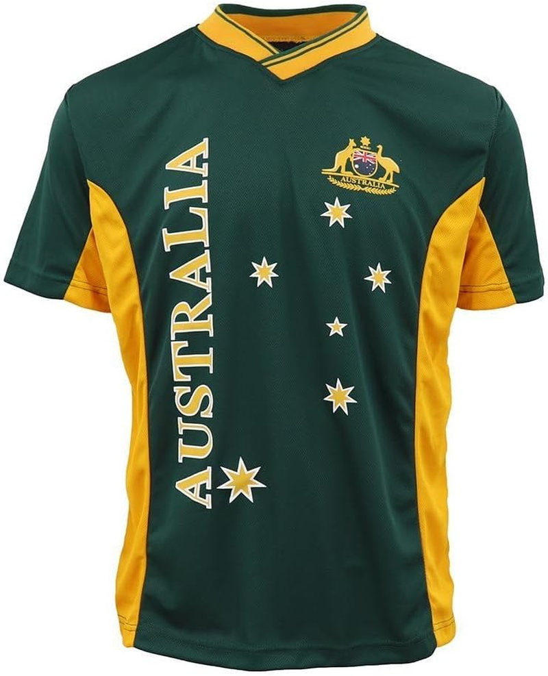 Adults Men'S Sports Soccer Rugby Jersy T Shirt Australia Day Polo Souvenir
