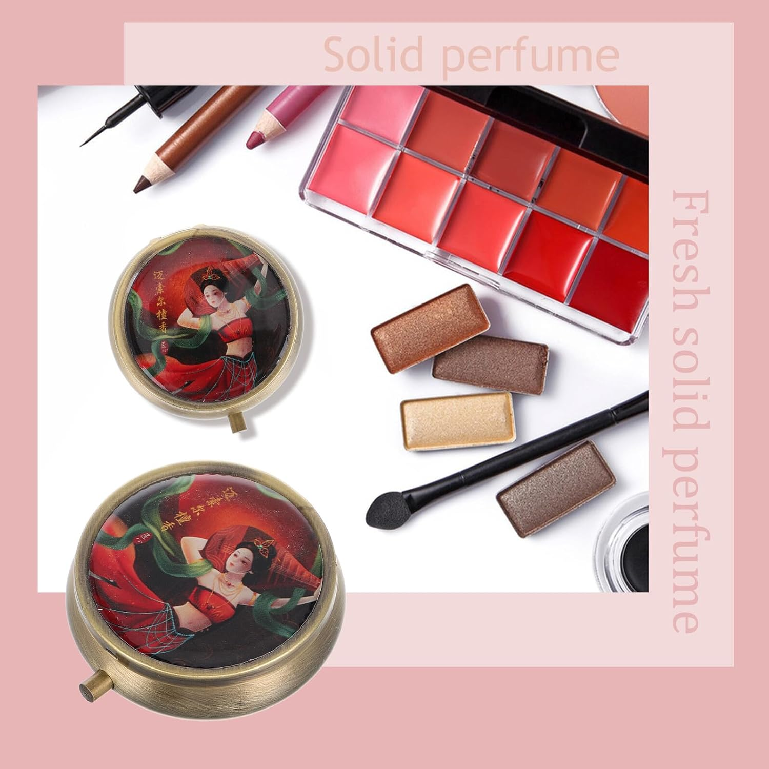 FOMIYES Solid Perfume Balm 12G Sandalwood Scent Portable Natural Solid Fragrance Aromatherapy Body Fragrance for Women Travel Friendly image number 5