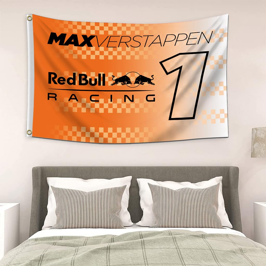 Max Verstappen #1 Flag 3X5 Feet Red Bull Racing Banner for Car Fans with Brass Grommets image number 3