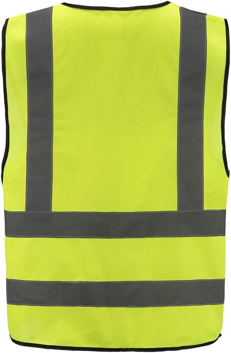 AYKRM Reflective Security Hi Vis Vest - High Visibility Waistcoat for Safety and Security Work