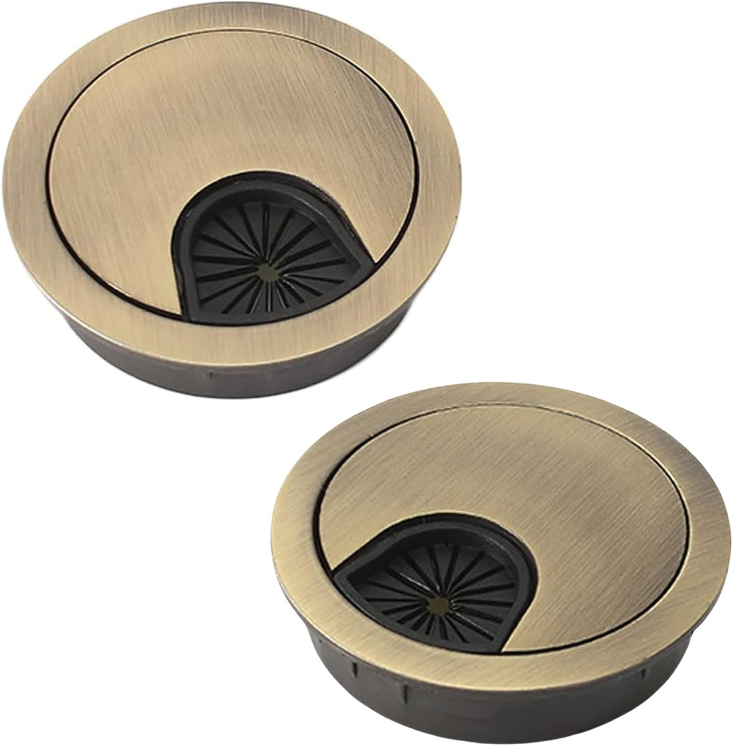 Table Grommet Cable Grommets Hole Cover, Office Cable Organizer Cable Hole Covers, 2Inch/50Mm（ 2 Pcs Zinc Alloy） image number 3