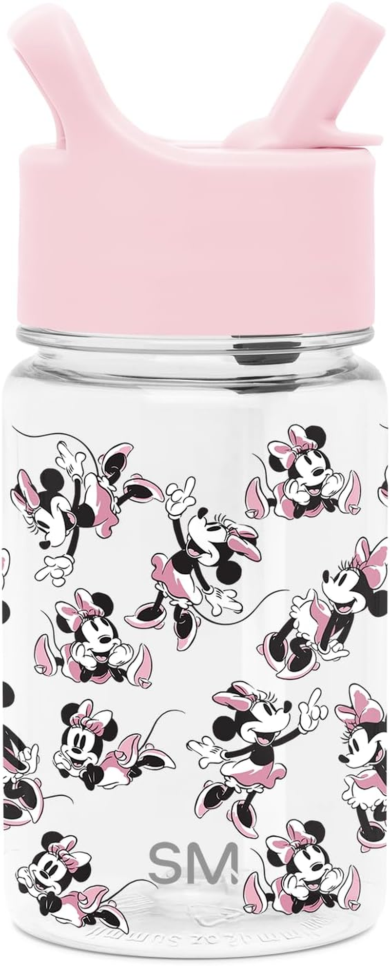 Simple Modern Disney 12Oz Summit Kids Tritan Water Bottle with Straw Lid for Toddler - Dishwasher Safe Travel Tumbler - Disney: Minnie Retro