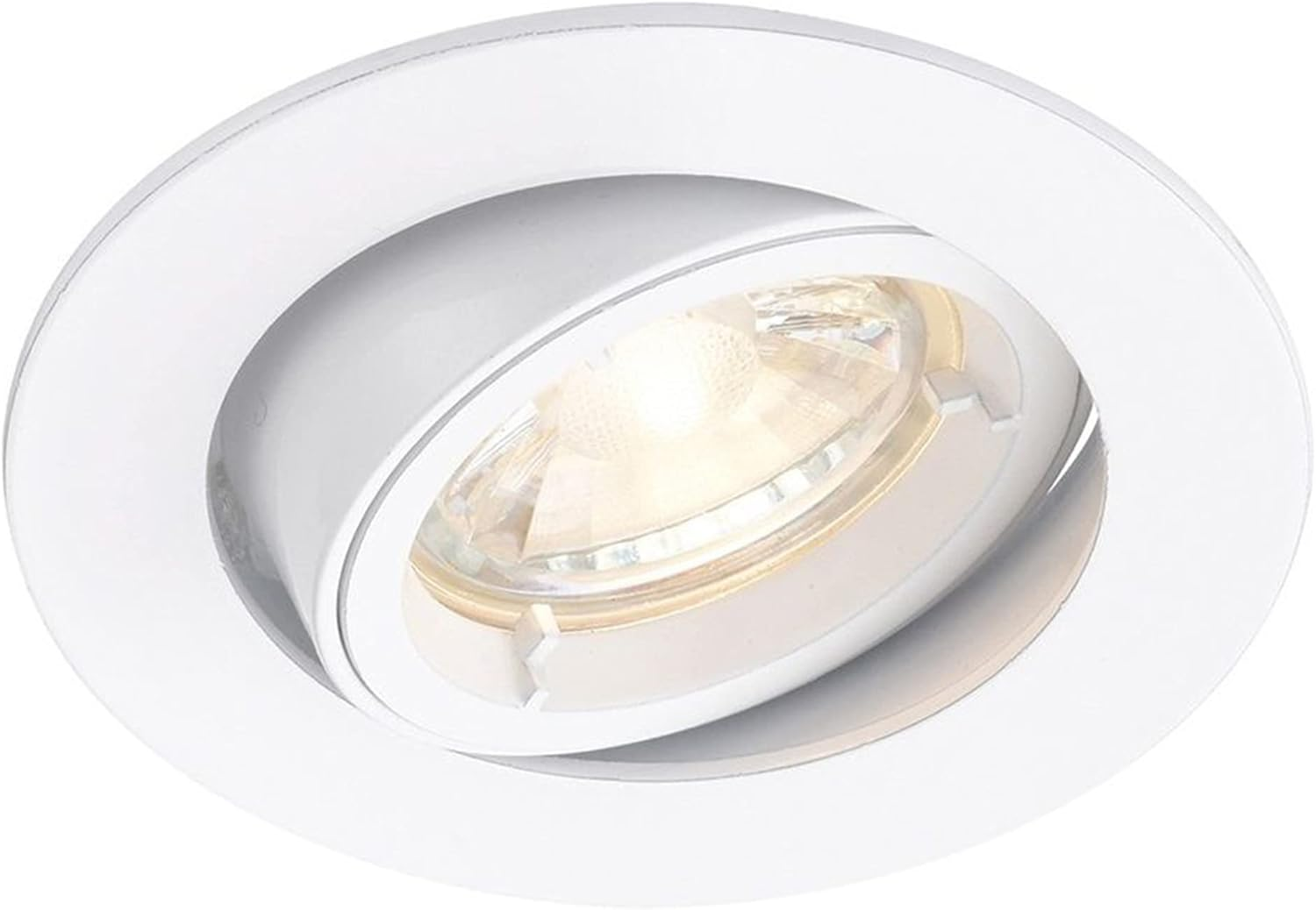 CAST Recessed Spotlight Ceiling Lighting Downlight Mains 240V GU10 Fitting for Halogen or LED Lights Lamps Bulbs Satin Nickel Finish Adjustable Tilt Version for Living Room Bedroom Kitchen IP20 Rated