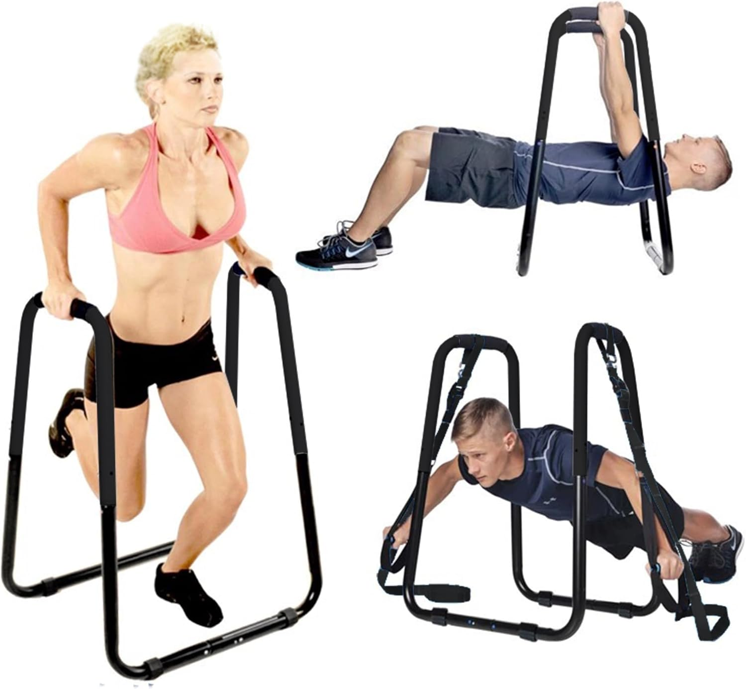 Fitness Master Parallel Bars Chin-Up Standing Pull up Multi-Function Dip Station image number 1