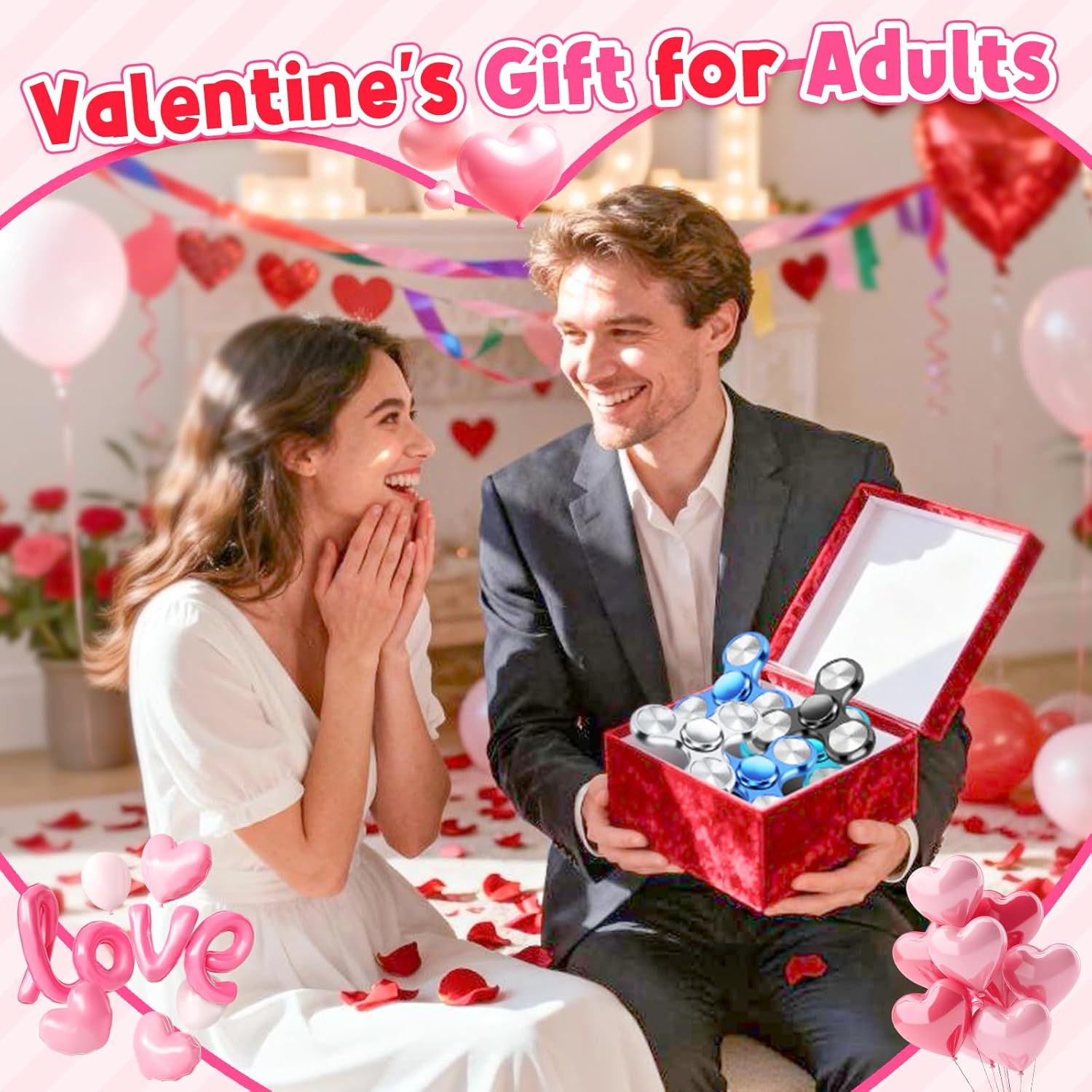 Metal Fidget Spinner for Adults, Silent Sensory Fidget Toys Adults Hand Spinners for ADHD Anxiety Stress Relief, Desk Toys for Office, Birthday Gifts Stocking Stuffers Classroom Prizes - Silver image number 5