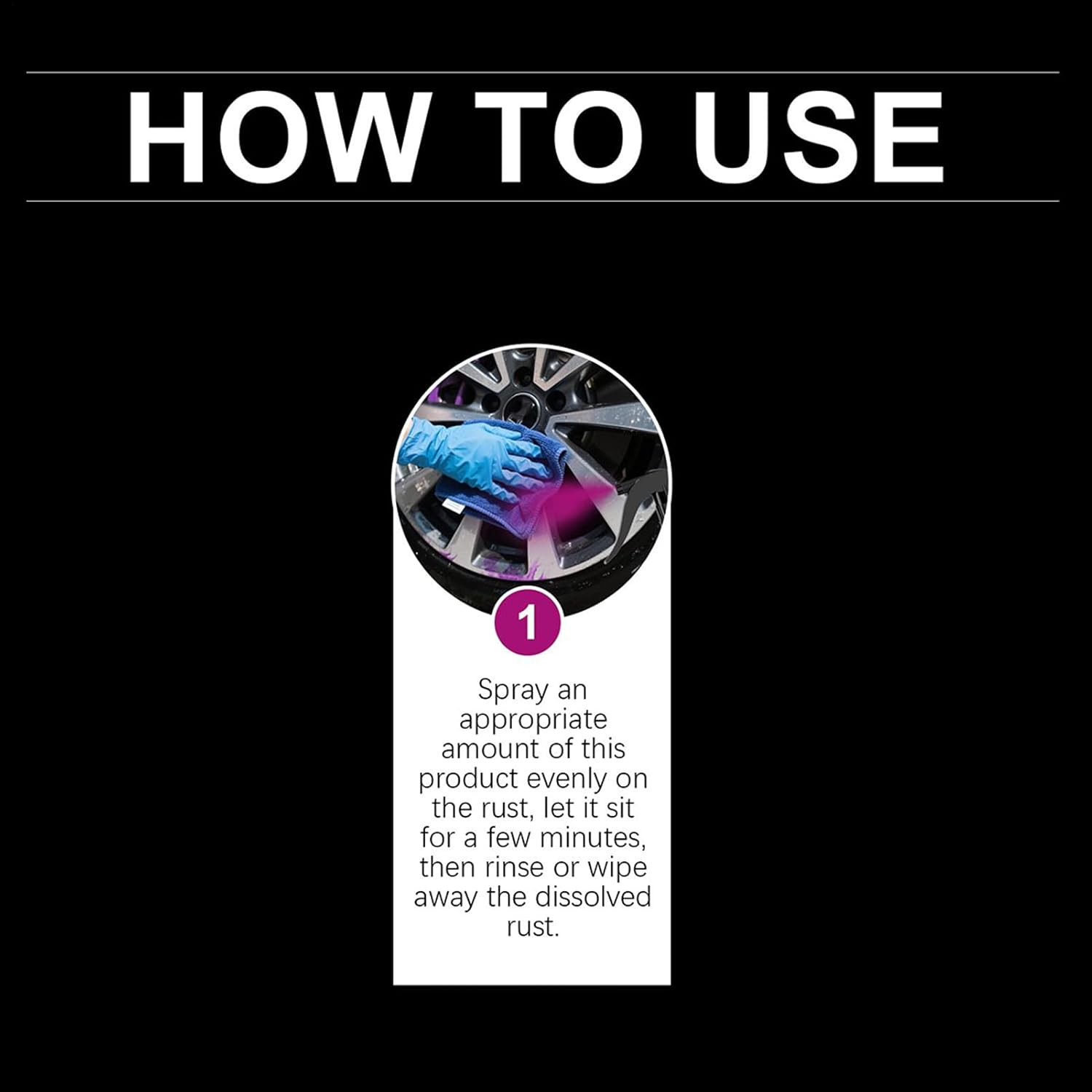 Rust Remover Spray for Car, 100Ml Car Wheel Cleaner Rust Dissolver, Multipurpose Automotive Detailing Supplies for Truck RV Sedan Motorcycles Pickup image number 4