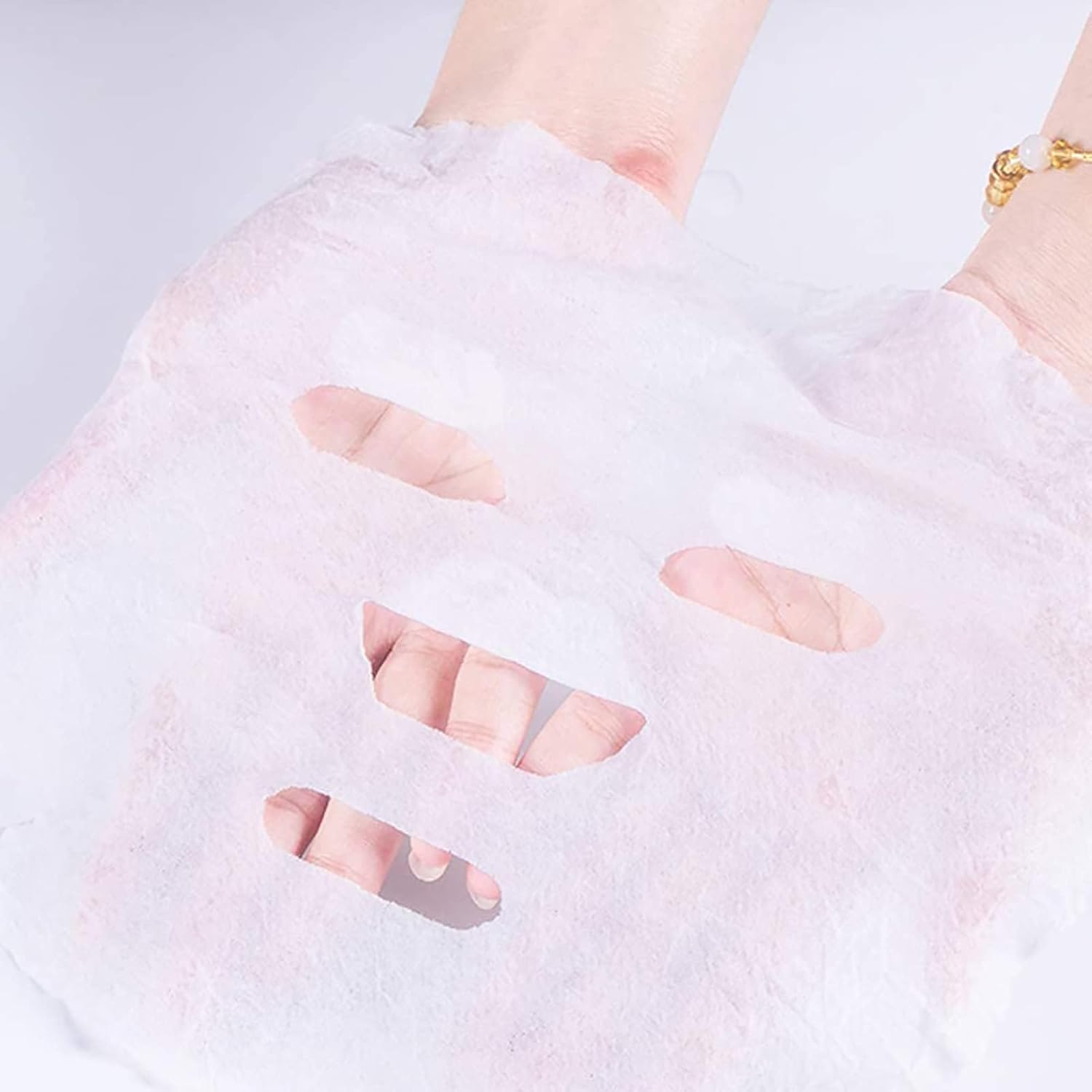 100Pcs Disposable Dry Skin Mask Facial Paper Compress Masque, Ultra Thin Beauty DIY Disposable Mask Sheet for Face Care Random Color image number 5