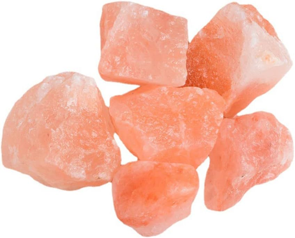 RCSTONE 1.18 to 1.97 Inches Himalayan Pink Crystal Salt Stones, 0.22 Pounds Himalayan Pink Salt Chunks for Salt Rock Lamp,Salt Bowl,And Decorations M33, Orange image number 4