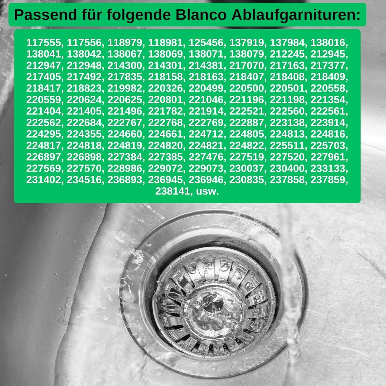 BLANCO 119146 Strainer Basket 7.9 Cm | 3.5 Inches | with Spigot for Eccentric Operation | 18 Drain Slots | Original Replacement Part | Stainless Steel