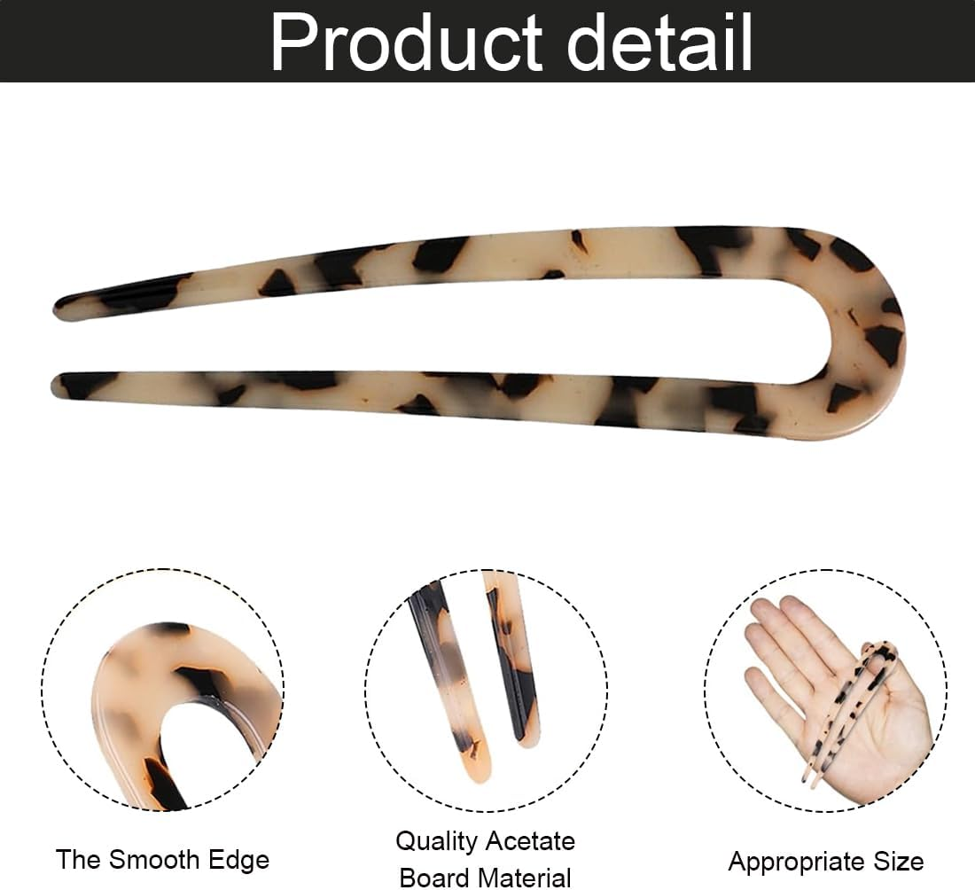 2 Pieces French Hair Clips U Shaped Hair Clips Large French Twist Hair Clips for Women Styling Hair Accessories image number 4