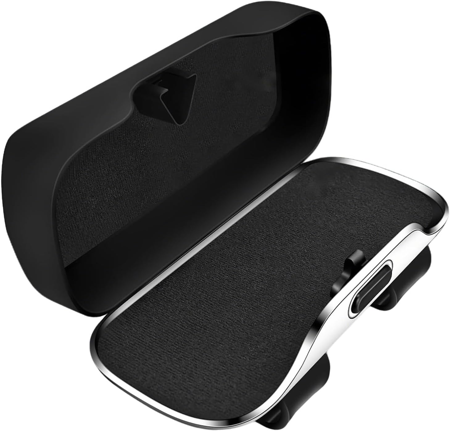 Qkbuza Car Eyeglass Holder | Glasses Case with Clips | Organizer Box Accessories Interior Automotive for All Models Men Women Travel