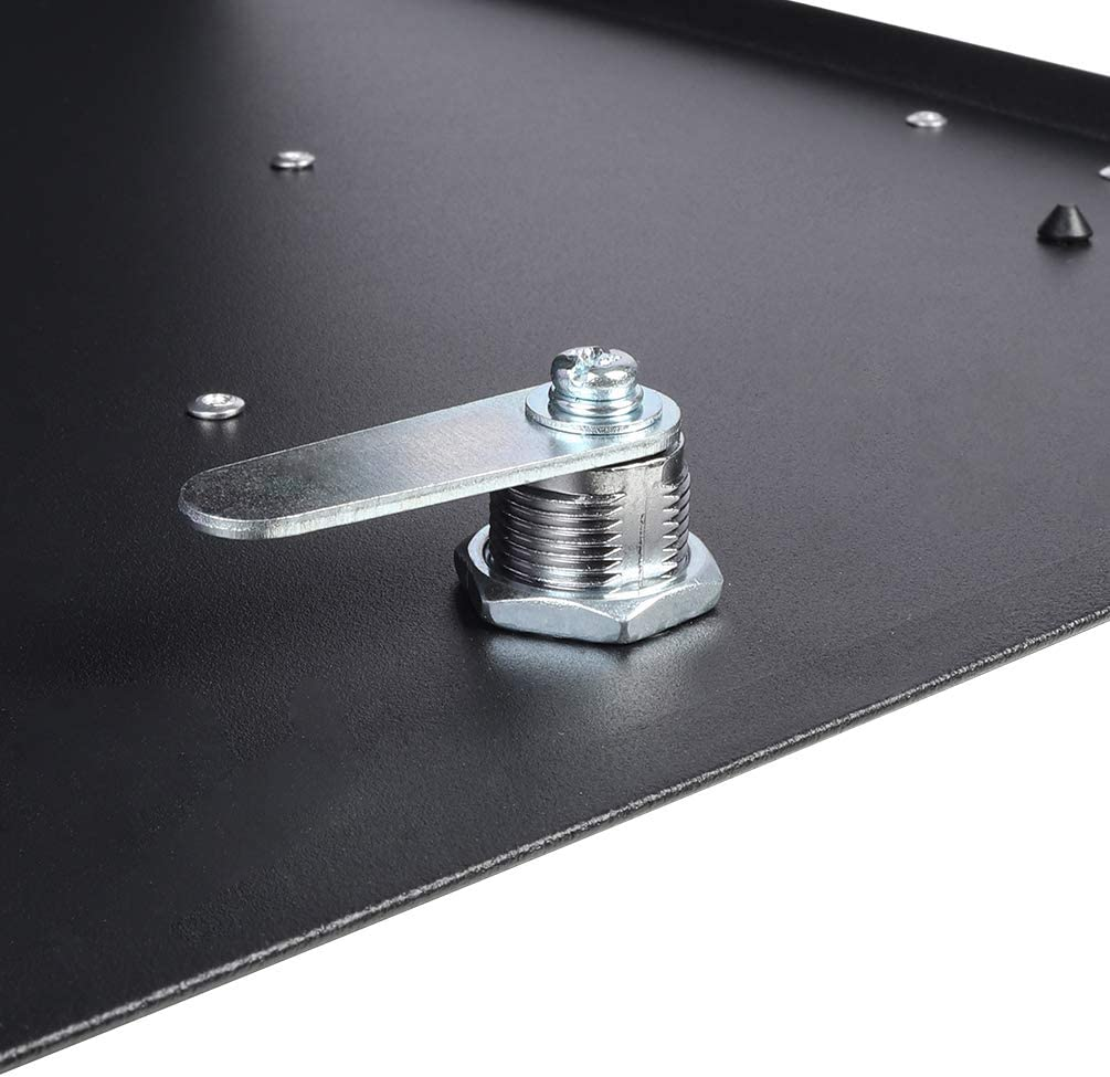 Decaller Metal Wall Mounted Mailboxes with Key Lock, Large Mail Box with Newspaper Compartment, Black, 13" X 14 2/5" X 4 1/5" image number 2