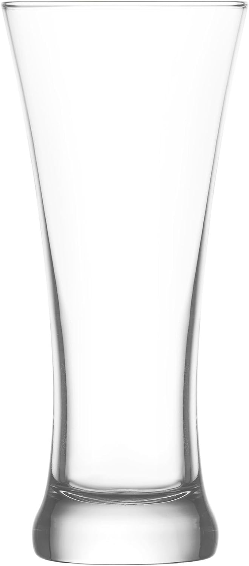 LAV Sorgun Beer Glasses Set of 6-380Ml Classic Pilsner Pint Glasses for Lager, Ale & Cider - Crystal Clear Durable Pub Glassware - Dishwasher Safe image number 3