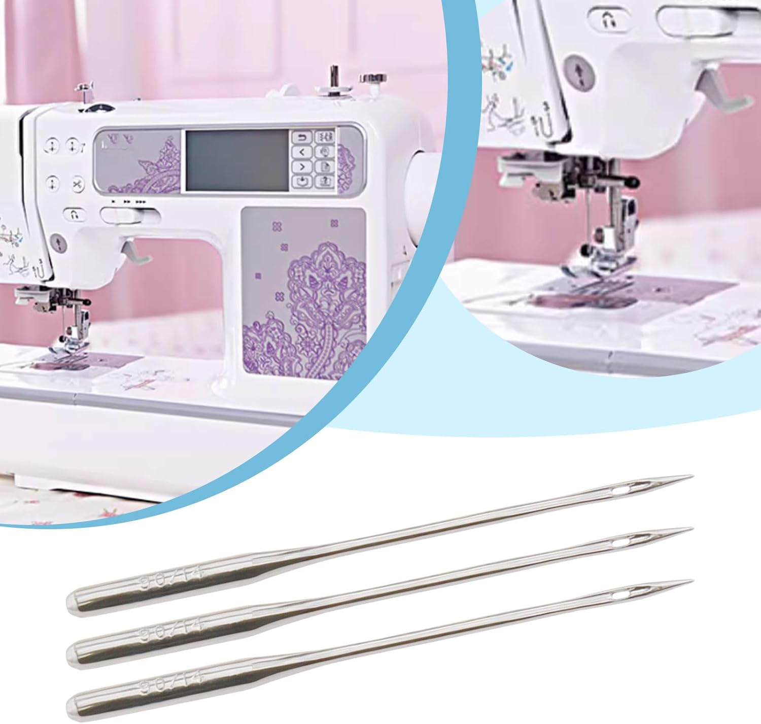 LT Easiyl 5 Boxes 130/705H 90/14 Sewing Machine Needles Compatible with Brother Compatible with Singer Compatible with Janome Sewing Machines for Linen Coat Fabrics image number 5