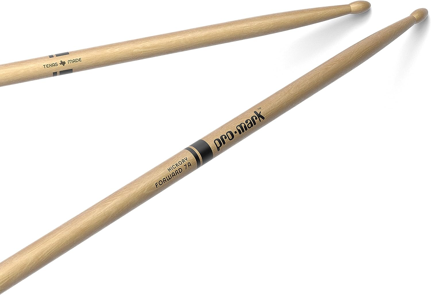 Promark Classic Forward 5A Hickory Drumsticks, Oval Wood Tip, 4-Pack