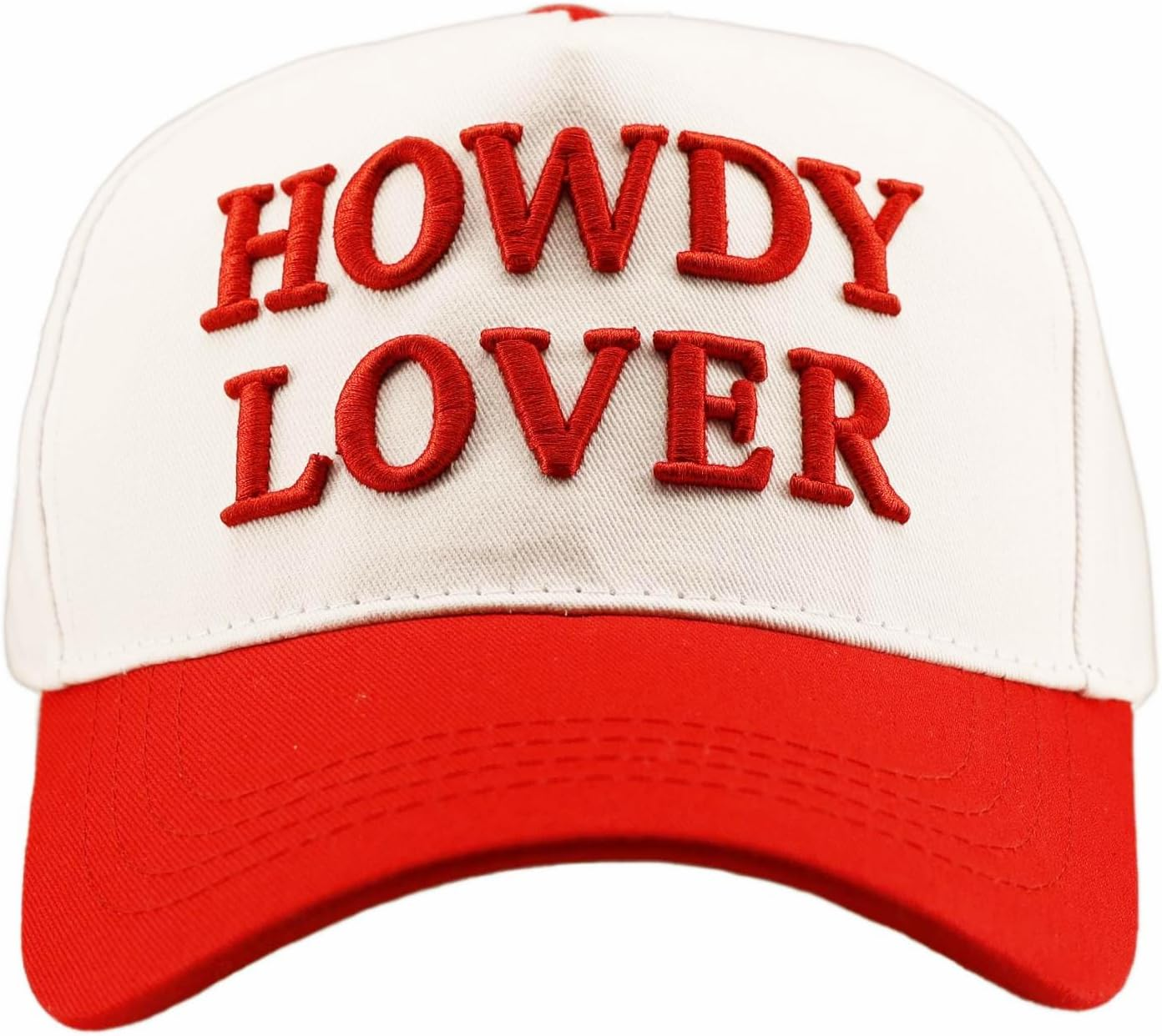 Two-Toned Embroidered Lettering Dad Hat Original Classic Vintage Low Profile Baseball Cap Adjustable Plain Snapback - White/Black image number 2