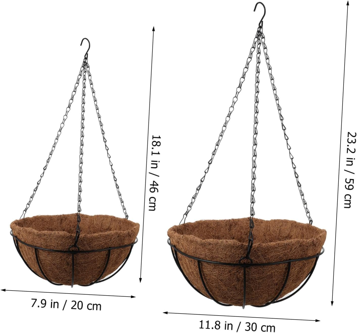 Sosoport 2Pcs Hanging Flower Pots Creative Home Decor Vertical Plant Pots for Office image number 5