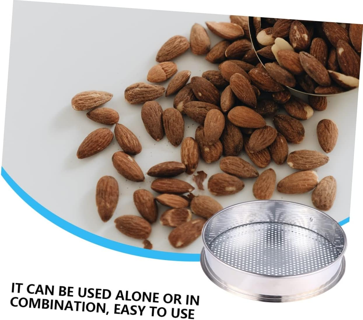 YARNOW 3Pcs Stainless Steel Mesh Sieve Garden Soil Sifter Fossicking Sieve for Soil Strainer image number 2