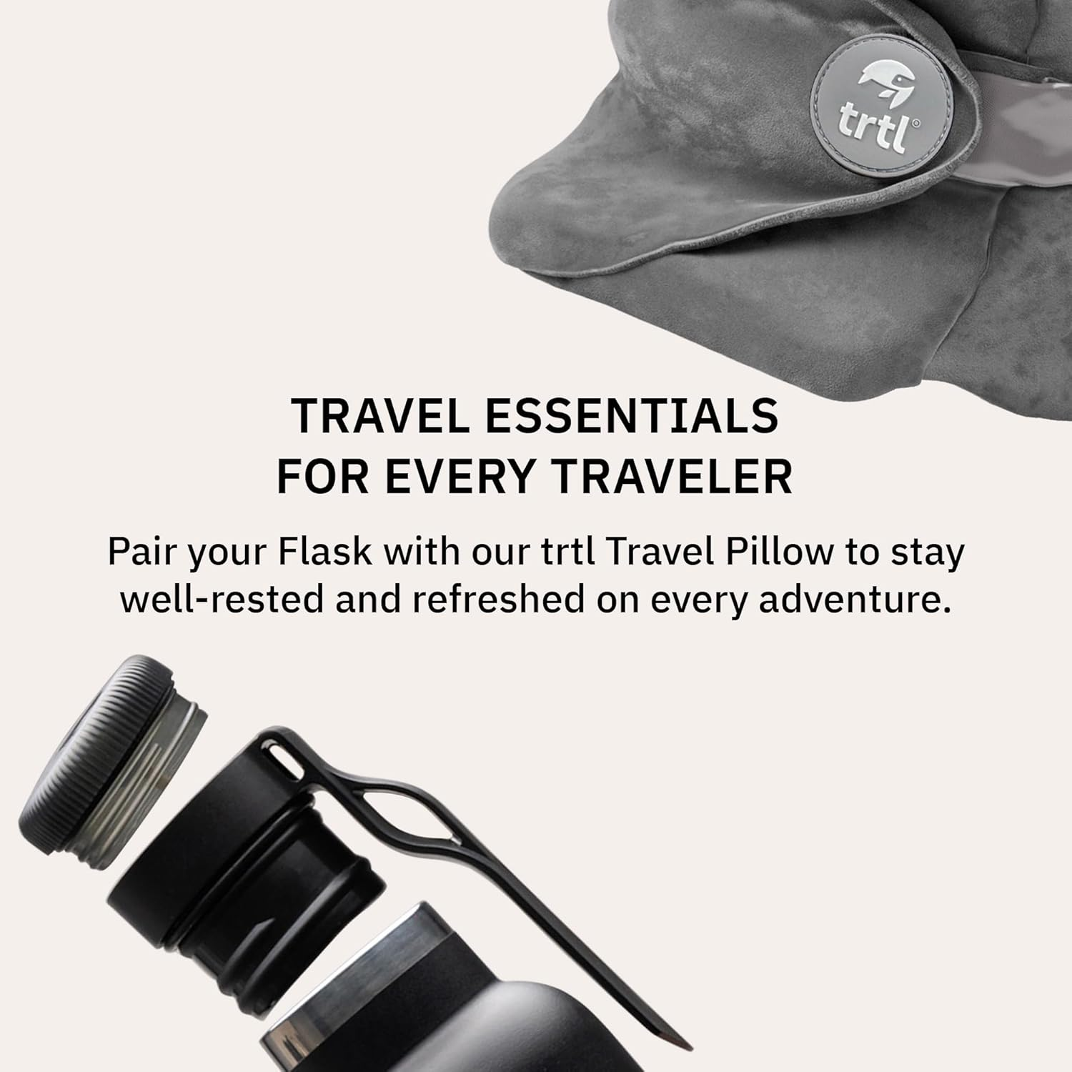 Trtl Travel Water Bottle Flask- Insulated Water Bottle That Keeps Drinks Cool for up to 24 Hours - Secure, Leak-Proof Lid image number 4