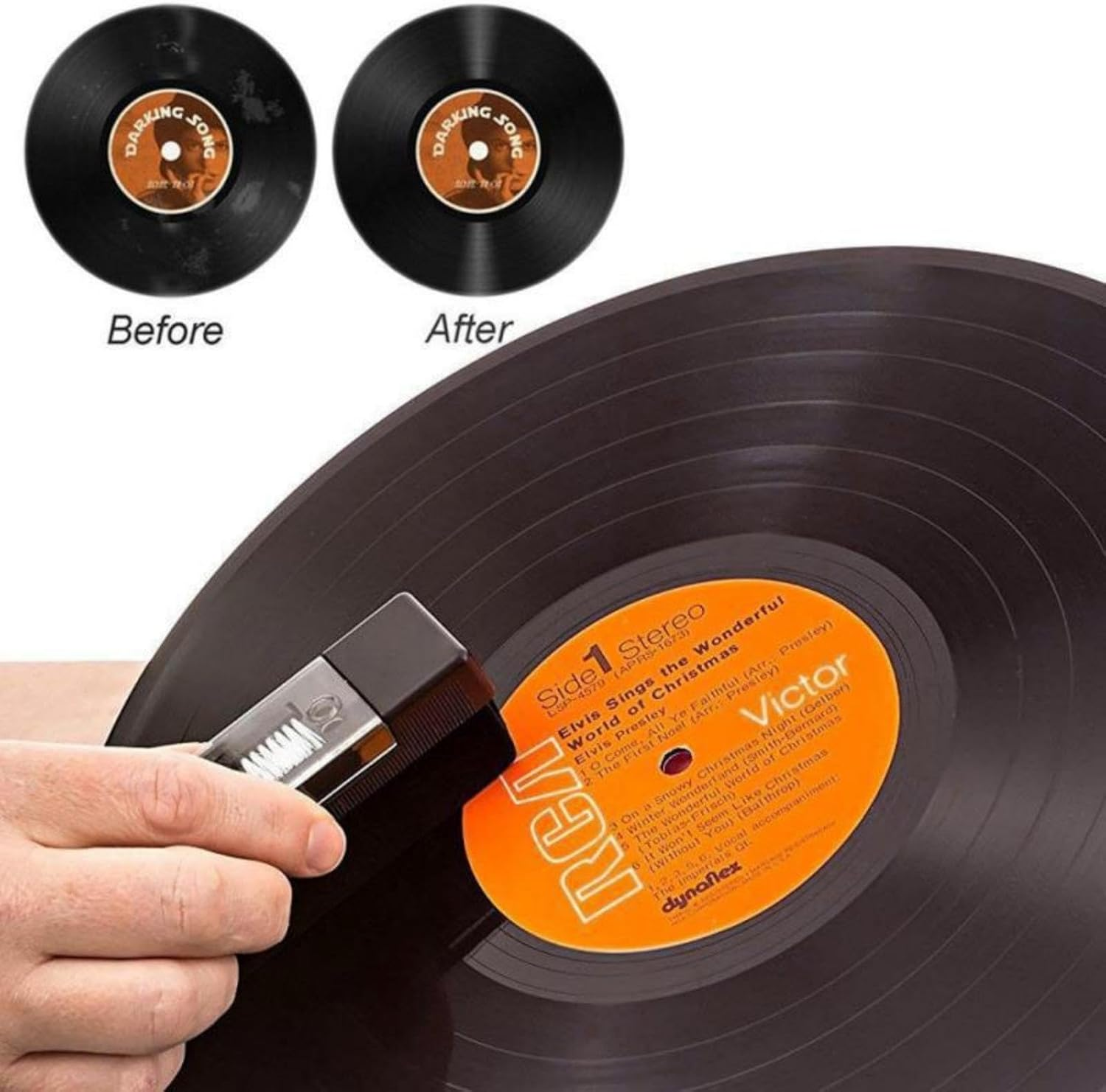 2-In-1Record Cleaning Kit with Soft Velvet Brush & Stylus Cleaner - Anti-Static Dust Removal Brush for LP Records, Safe Alcohol-Free Cleaning for Turntable Maintenance & Sound Quality Improvement image number 2