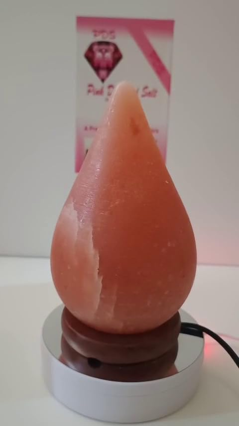 2-3 KG Premium Natural Red Teardrop Salt Lamp 100% Authentic, Handcrafted from the Foothills of the Himalayas Beautifully Hand Craft Teardrop Comes with Complete Electric Fitting image number 2