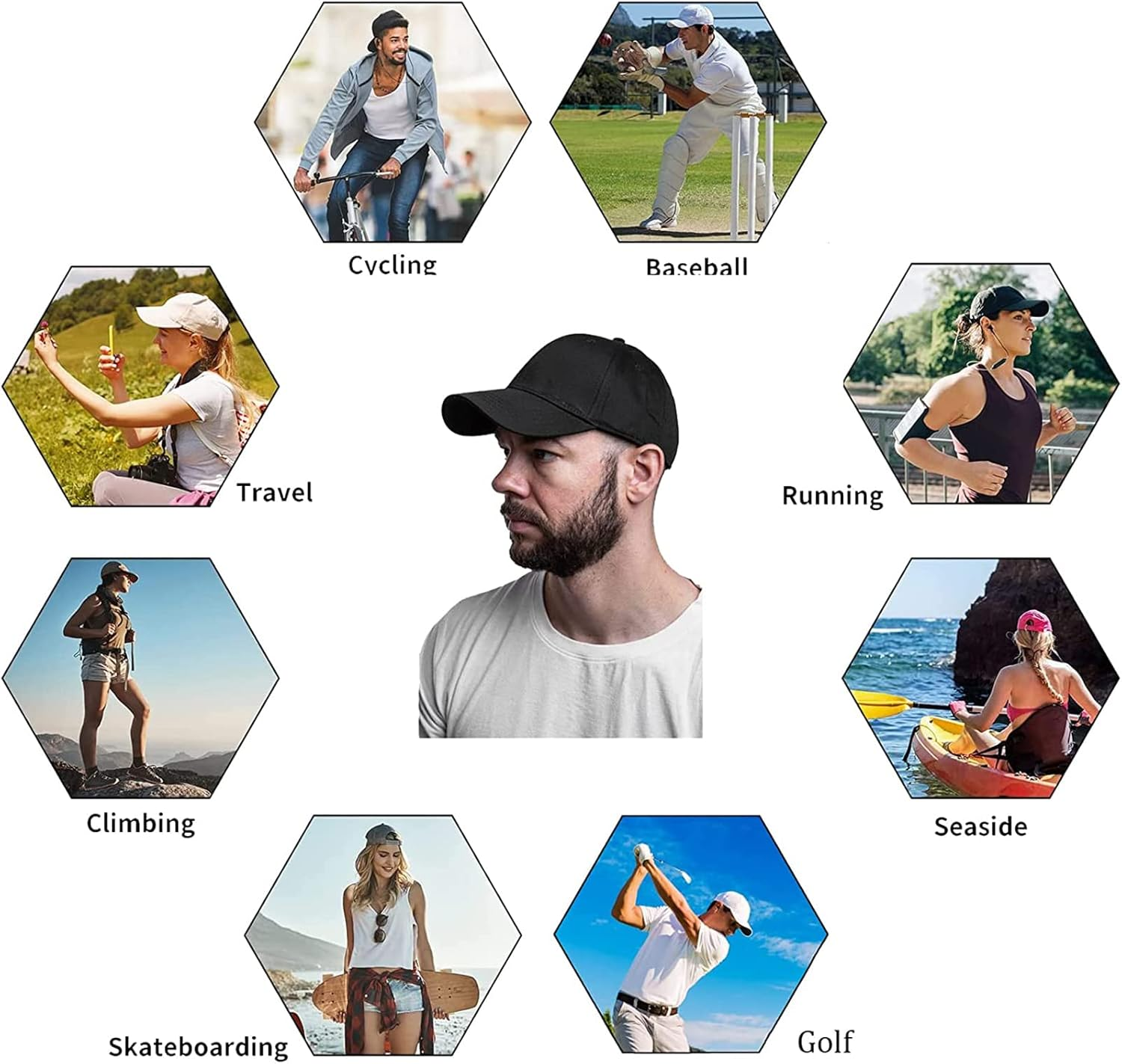 Men'S Baseball Cap for Linkin Park Print Casual Hat Running Cap Golf Caps Adjustable Sun Visor Hat Trucker Cap Unisex Duckbill Cap-White||One Size image number 6