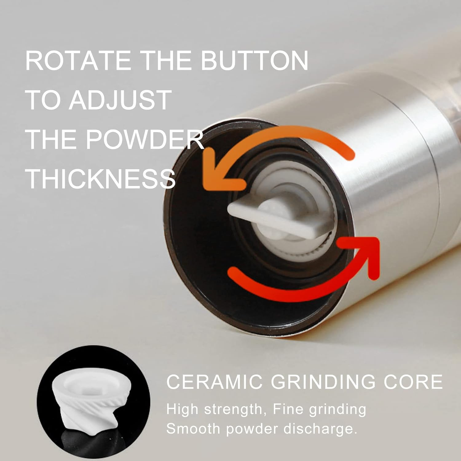 Salt and Pepper Grinder 2 in 1 - Two-Way Salt and Pepper Mill with Adjustable Coarseness - Coffee Grinder for Home and Outdoor Coarse and Fine Manual Grinders image number 3